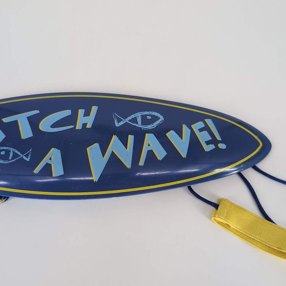 Build A Bear Workshop Blue & Yellow Catch A Wave 13" Surfboard with Strap - GUC - Picture 8 of 10